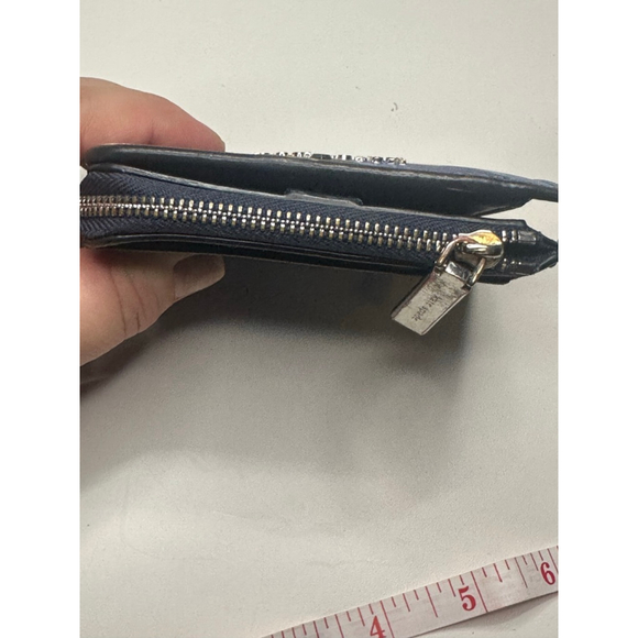 Women's Kate Spade Blue Floral Bifold Wallet One Size - Picture 5 of 10